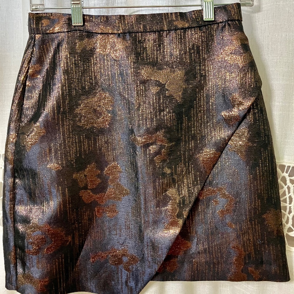 H&M Metallic Mini Skirt
